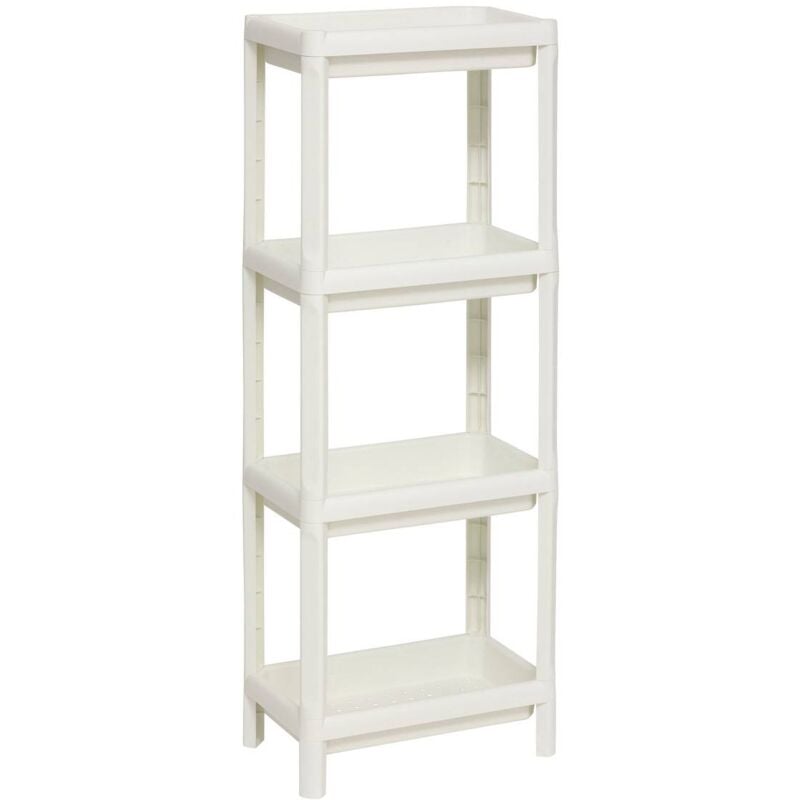 foto del prodotto scaffale a 4 livelli in plastica bianca 5five