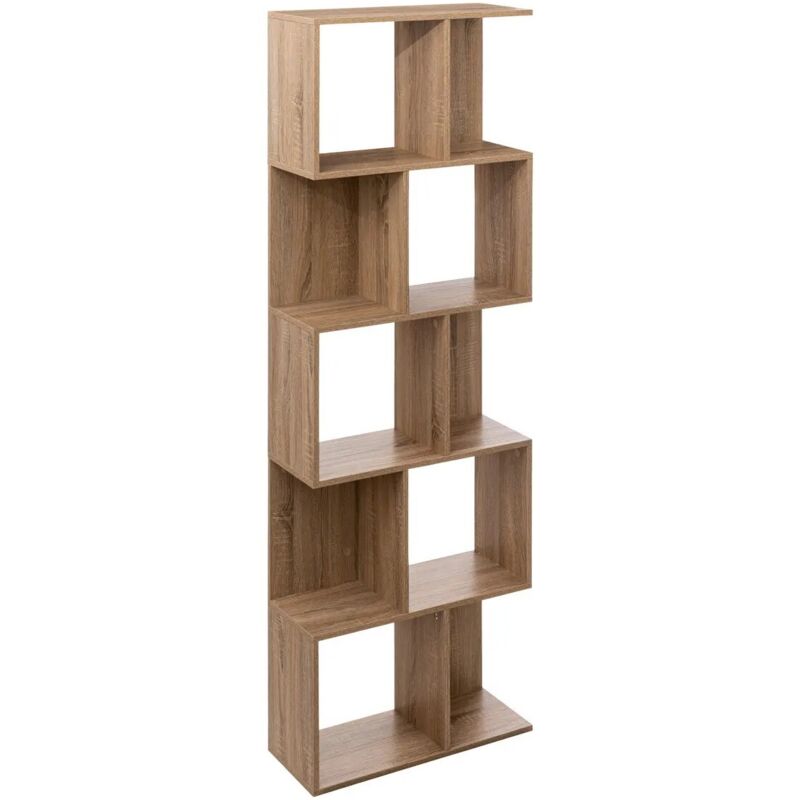 foto del prodotto scaffale a doppia colonna beige effetto rovere naturale 5five