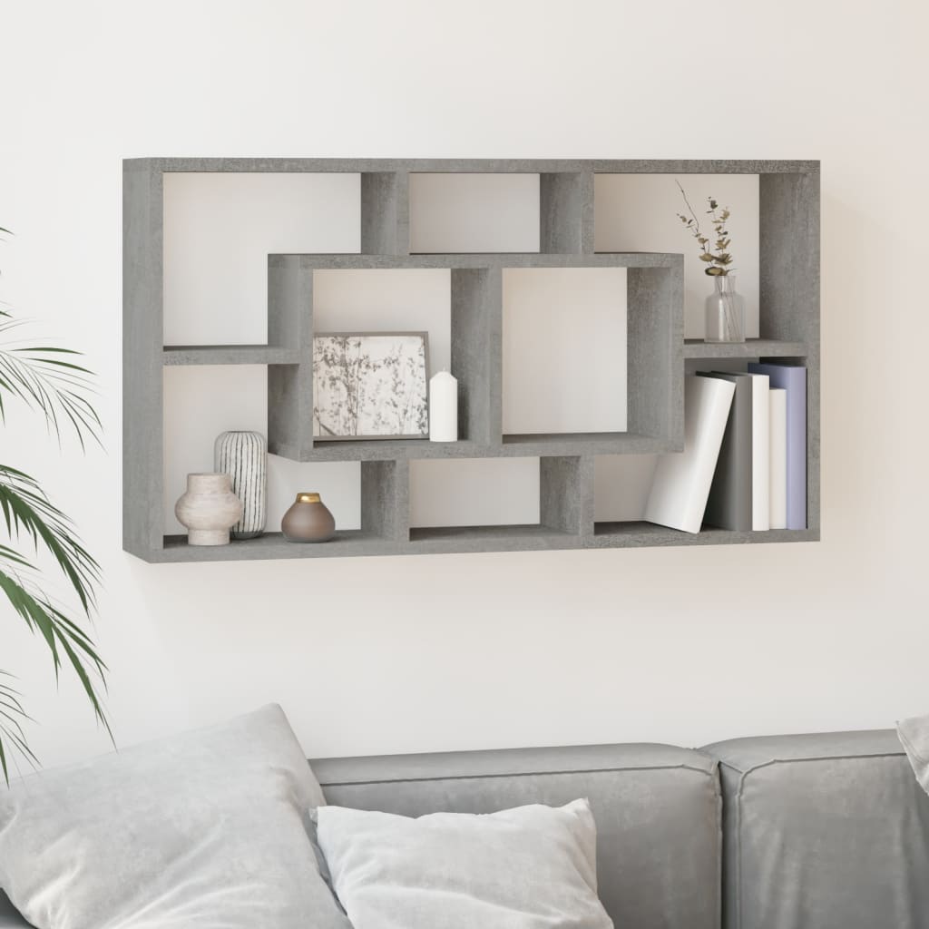 foto del prodotto scaffale a muro 8 scomparti grigio cemento cod mxl 33196