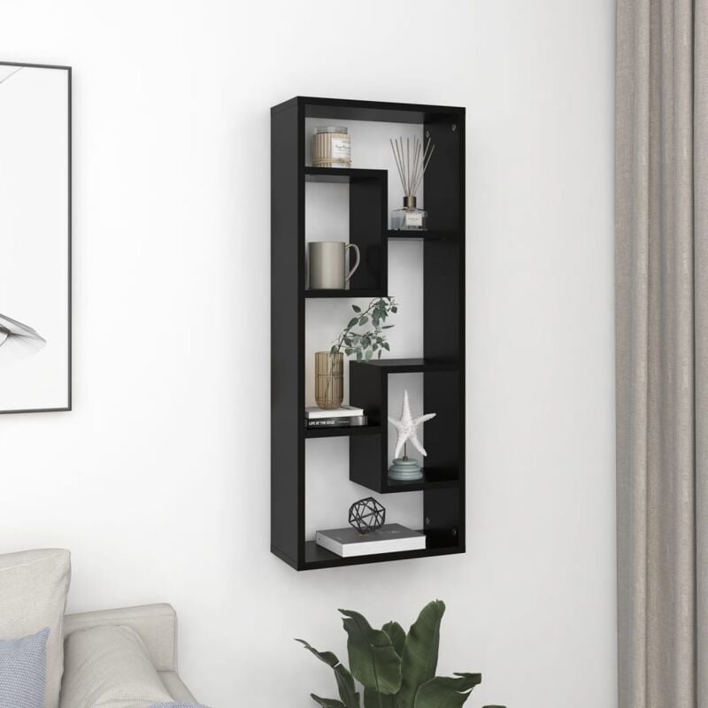 foto del prodotto scaffale a parete con vari ripiani design moderno vari colori disponibili colore nero