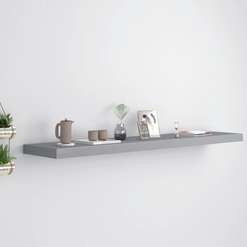 foto del prodotto scaffale a parete grigio 120x23,5x3,8 cm in mdf vidaxl