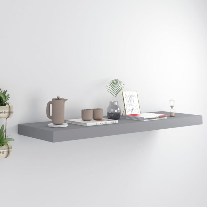 foto del prodotto scaffale a parete grigio 80x23,5x3,8 cm in mdf vidaxl