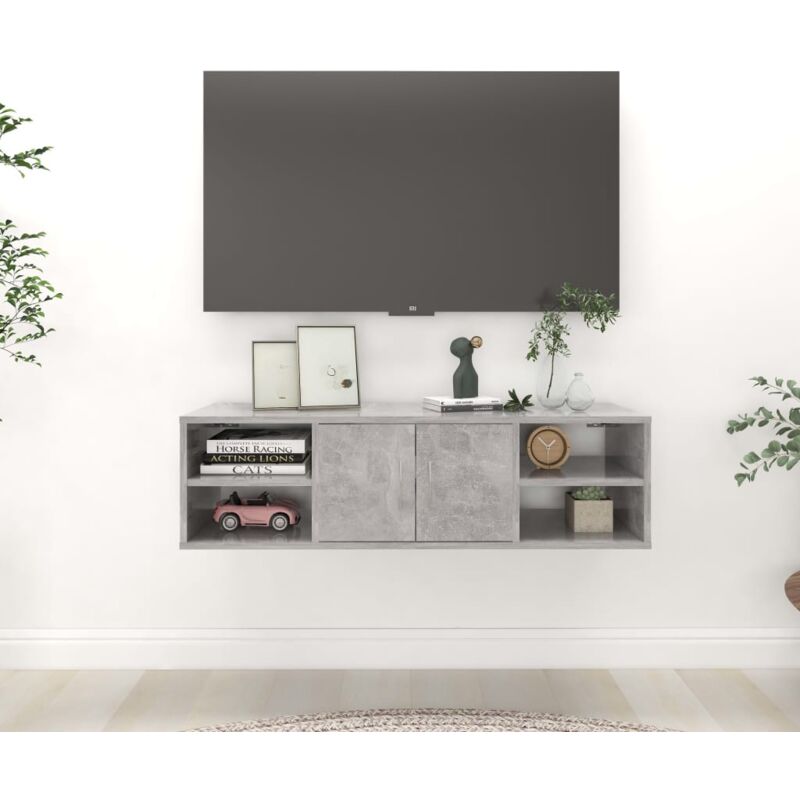 foto del prodotto scaffale a parete grigio cemento 102x30x29 cm legno multistrato vidaxl