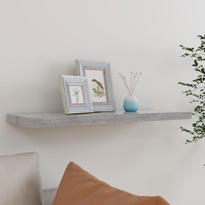 foto del prodotto scaffale a parete grigio cemento 80x23,5x3,8 cm in mdf vidaxl
