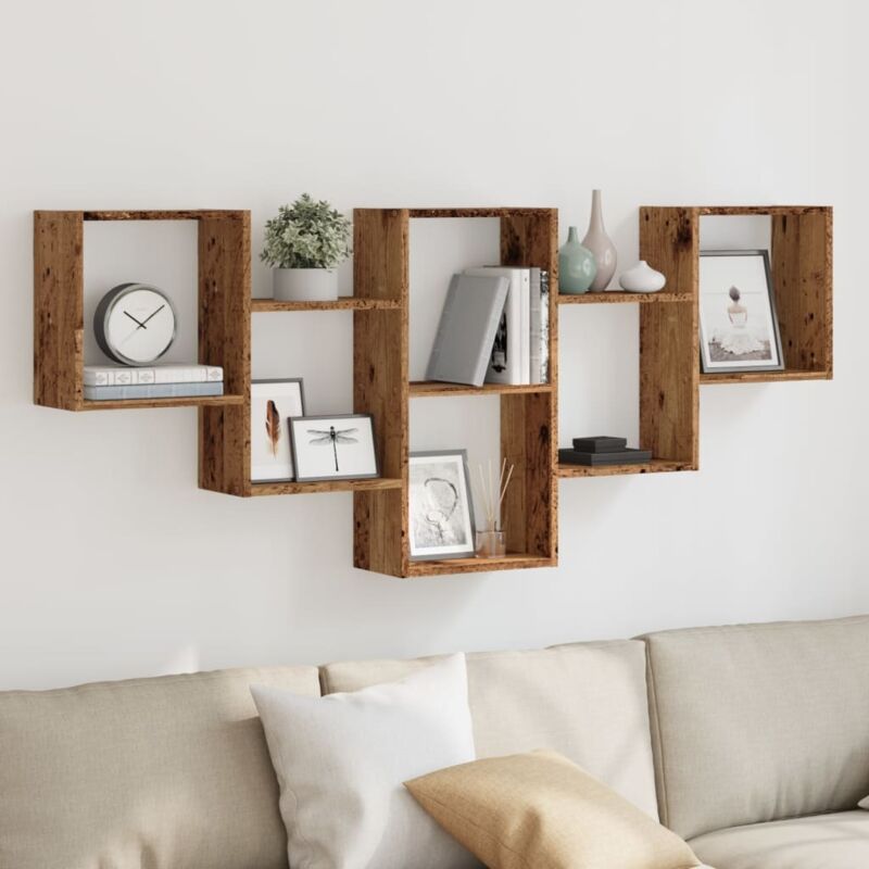foto del prodotto scaffale a parete legno vecchio 159x18x66 cm in truciolato vidaxl