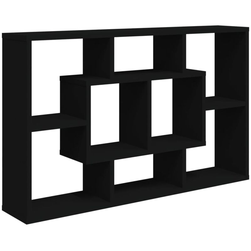 foto del prodotto scaffale a parete nero 85x16x52,5 cm in legno multistrato vidaxl