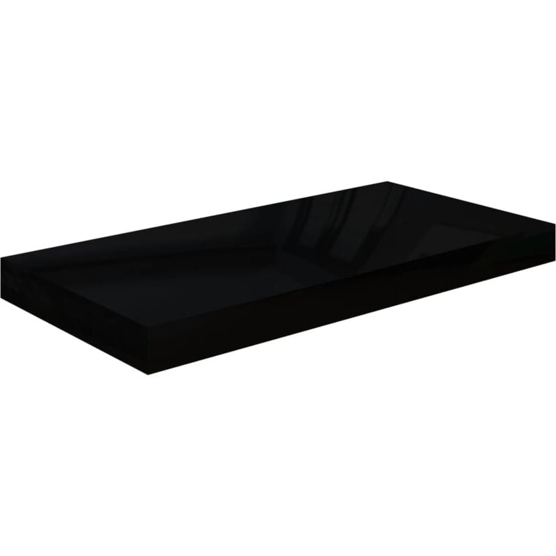 foto del prodotto scaffale a parete nero lucido 50x23x3,8 cm in mdf vidaxl