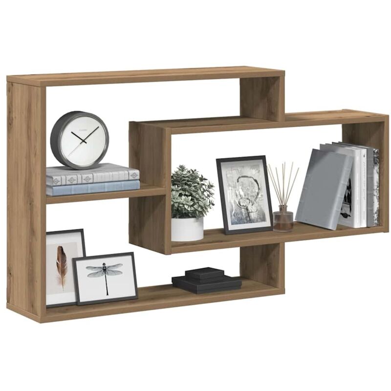 foto del prodotto scaffale a parete rovere artigianale 104x20x58,5 cm truciolato vidaxl