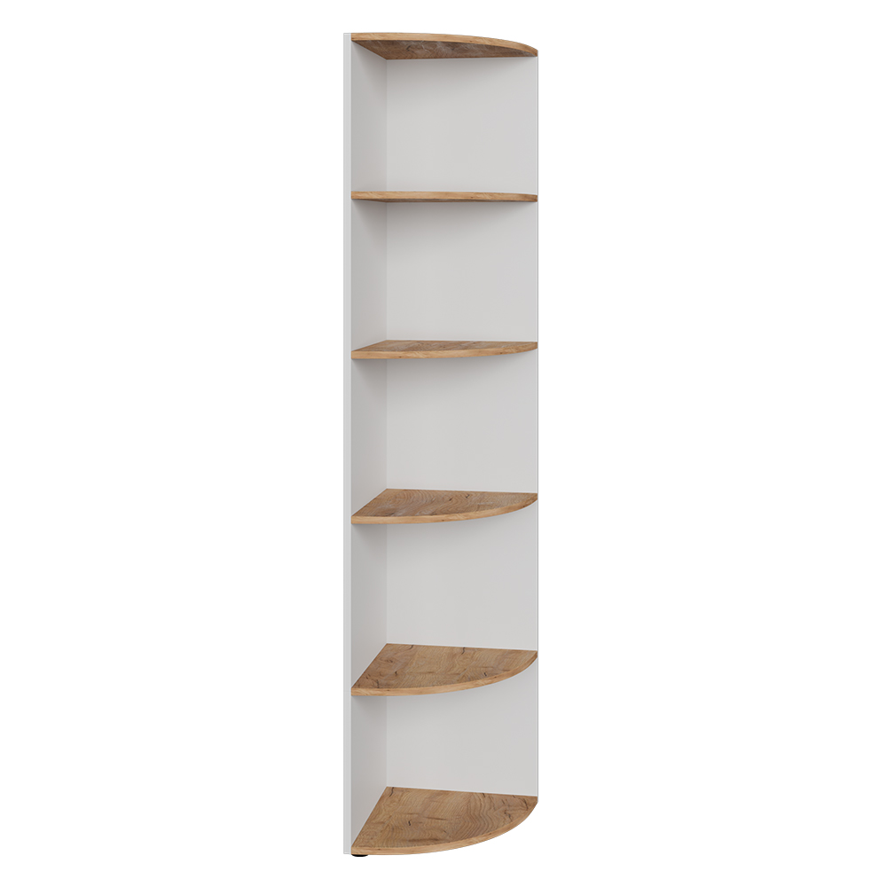 foto del prodotto scaffale ad angolo ecki, rovere bianco dorato, 40 x 180.6 cm, vicco