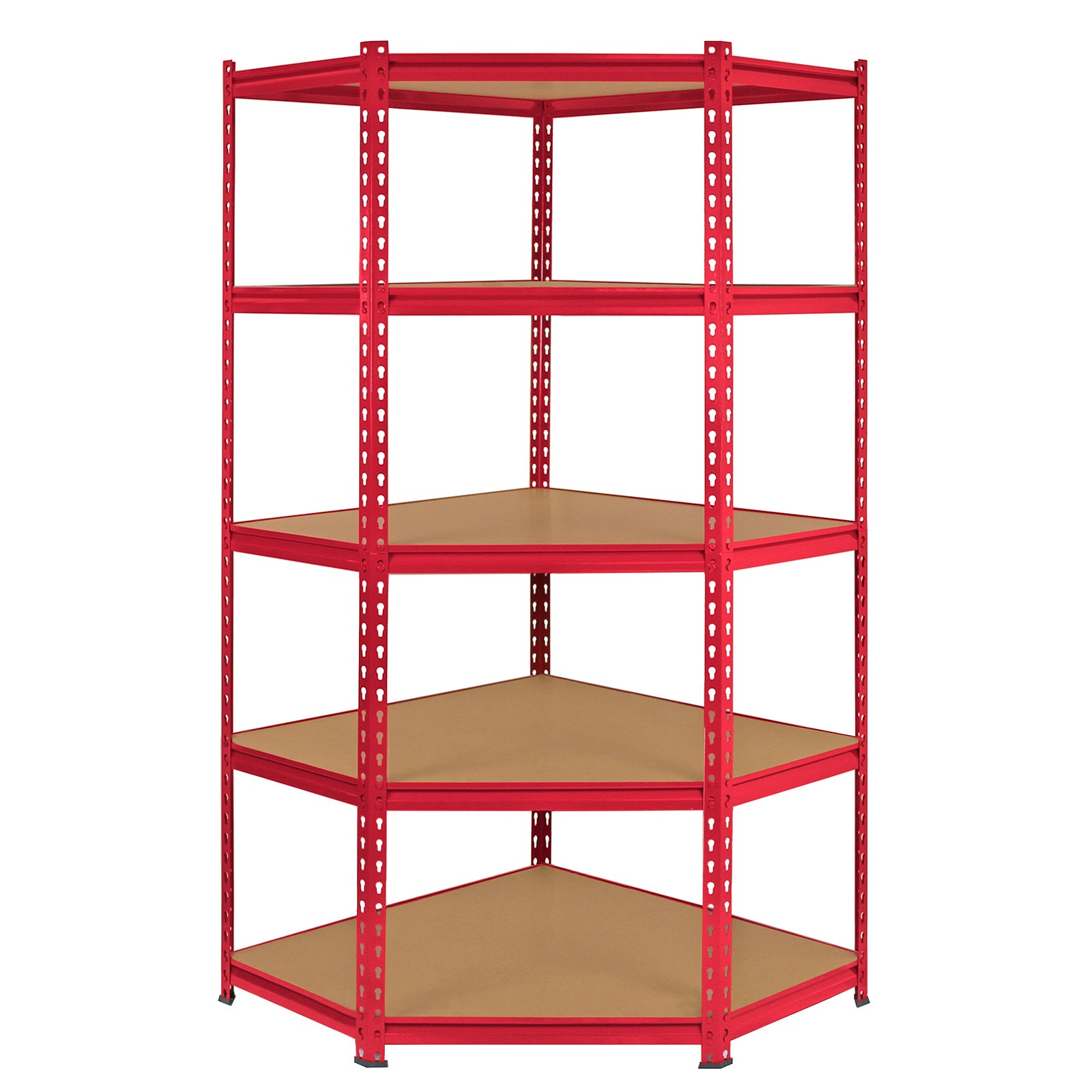 foto del prodotto scaffale ad angolo in acciaio senza bulloni z rax rosso largo 90cm per garage