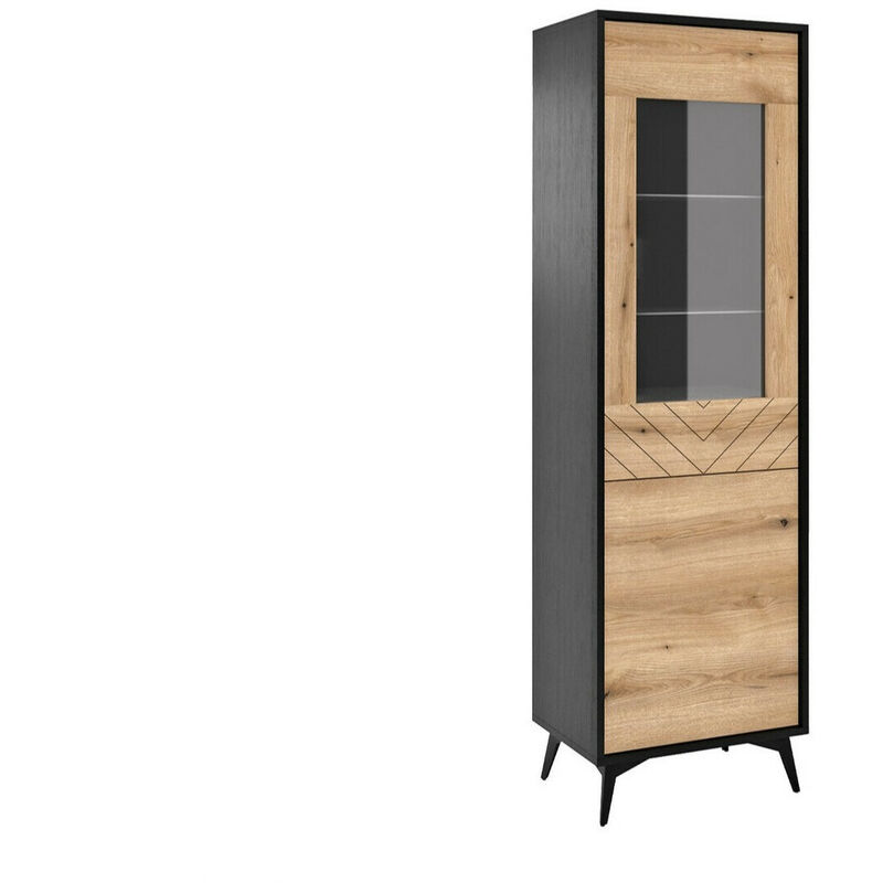 foto del prodotto scaffale alelmo 103 , con porte, chiuso, vetro temperato, truciolare laminato, il numero di porte 0, numero di cassetti 0, 178x54x39cm