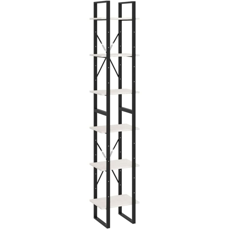 foto del prodotto scaffale alto bianco 40x30x210 cm in legno massello di pino vidaxl