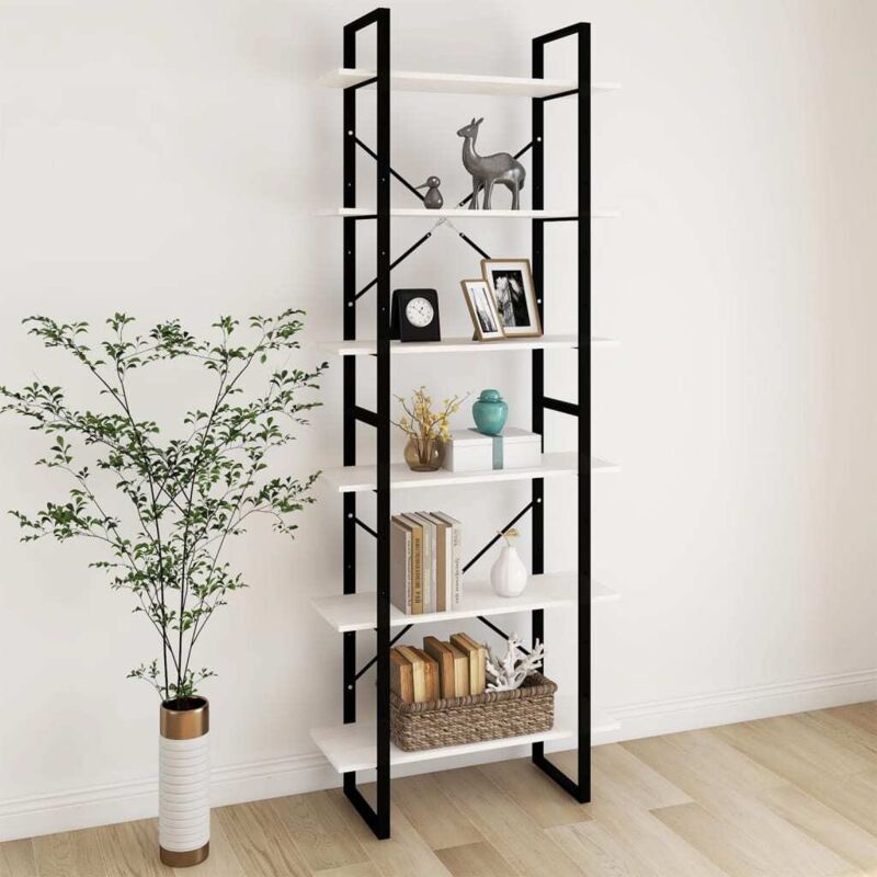 foto del prodotto scaffale alto bianco 80x30x210 cm in legno massello di pino vidaxl