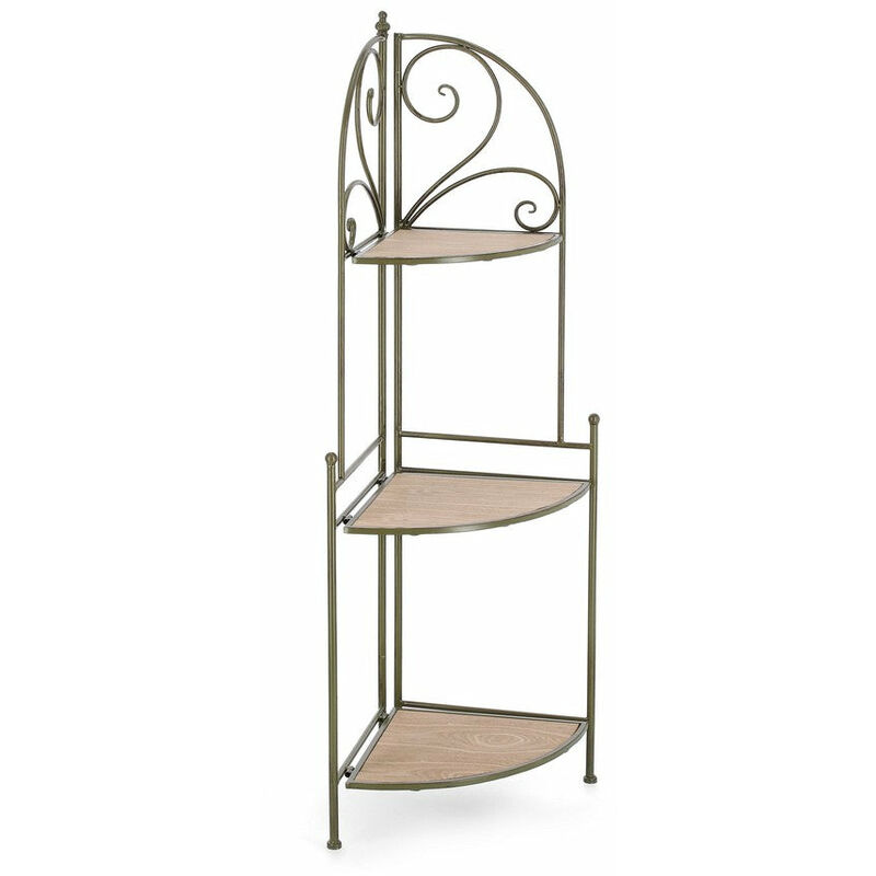 foto del prodotto scaffale angolare 3 ripiani 49x33x126 cm in acciaio guenda verde scuro