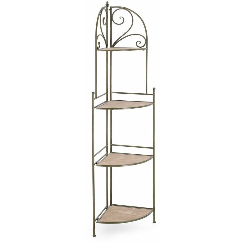 foto del prodotto scaffale angolare 4 ripiani 48x35x165,5 cm in acciaio guenda verde scuro