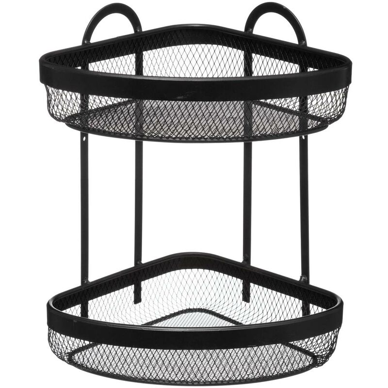 foto del prodotto scaffale angolare a 2 livelli mayaj nero 5five