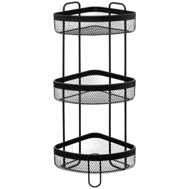 foto del prodotto scaffale angolare a 3 livelli mayaj in metallo nero 5five