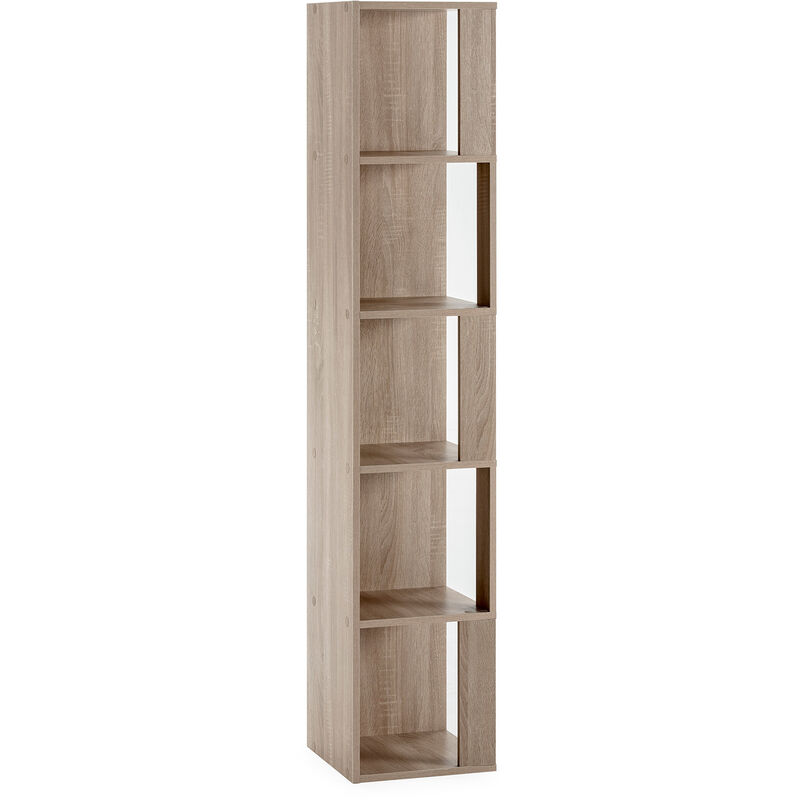 foto del prodotto scaffale angolare fiyi 5 fori colore rovere