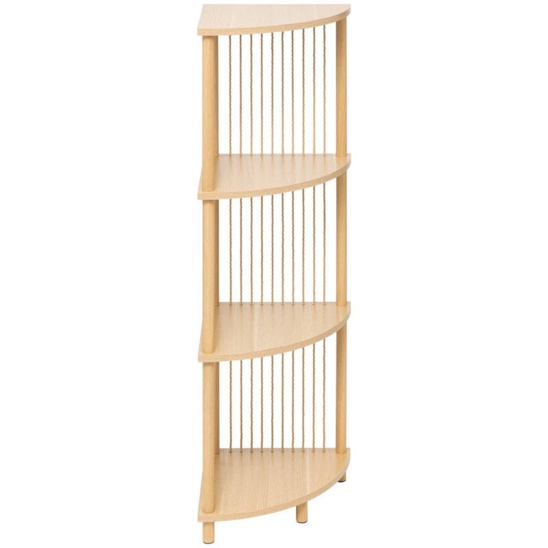 foto del prodotto scaffale angolare kord 4 livelli effetto legno chiaro 5five
