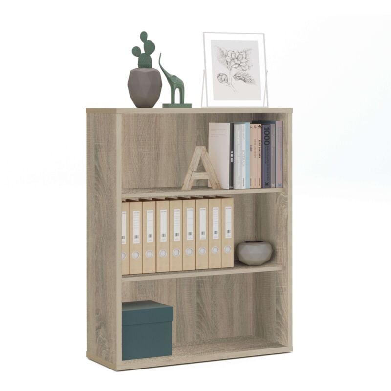 foto del prodotto scaffale basso in rovere cambriano 100x76x33 cm