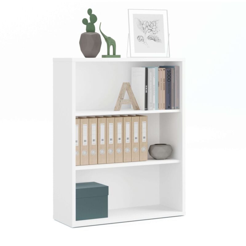foto del prodotto scaffale basso in scala bianco, 100x76x33 cm