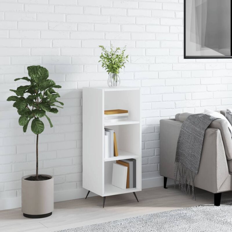 foto del prodotto scaffale bianco 34,5x32,5x90 cm in legno multistrato vidaxl