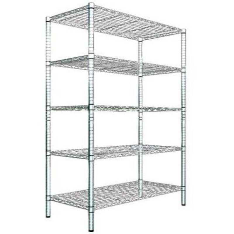 foto del prodotto scaffale cromato 5 piani 90x35x180h