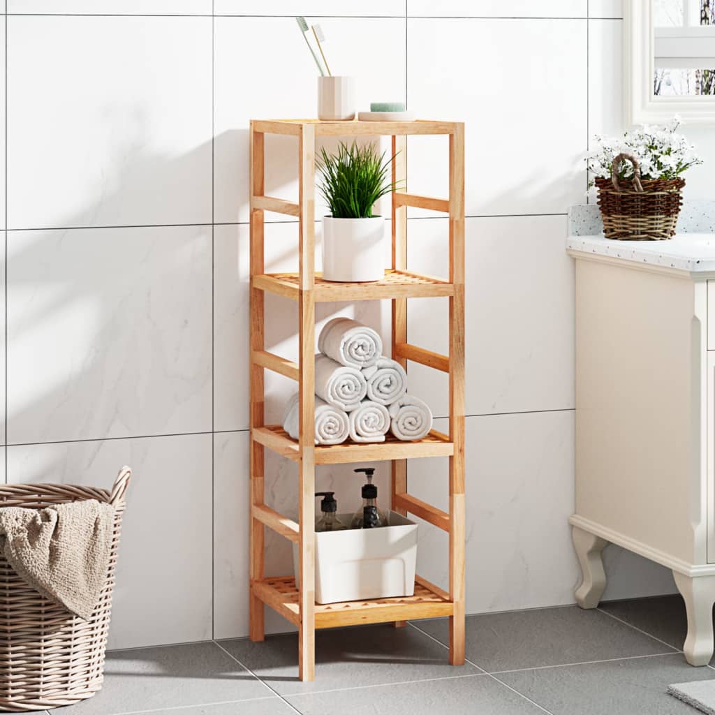 foto del prodotto scaffale da bagno 35,5x35,5x112,5 cm in legno massello di nocecod mxl 104574