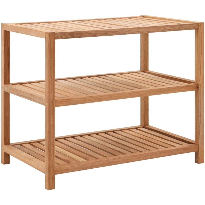 foto del prodotto scaffale da bagno in legno massello di noce 65x40x65 cm vidaxl