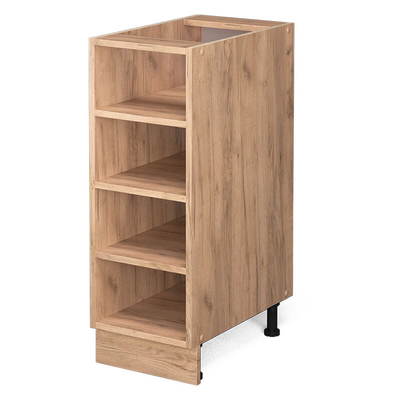 foto del prodotto scaffale da cucina fame line, quercia dorata, 30 cm senza piano di lavoro vicco