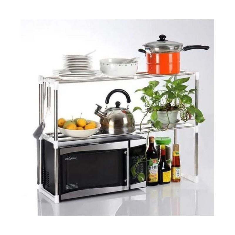 foto del prodotto scaffale da cucina , mensola per microonde forno utensili, 632447-87cm