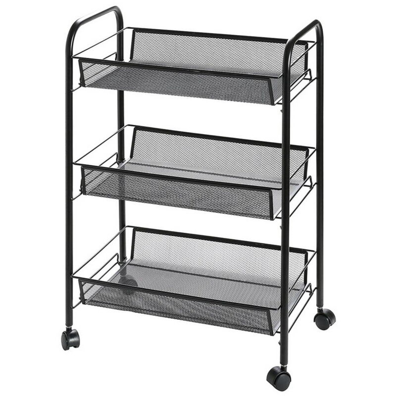 foto del prodotto scaffale da cucina mobile su ruote - 3 ripiani