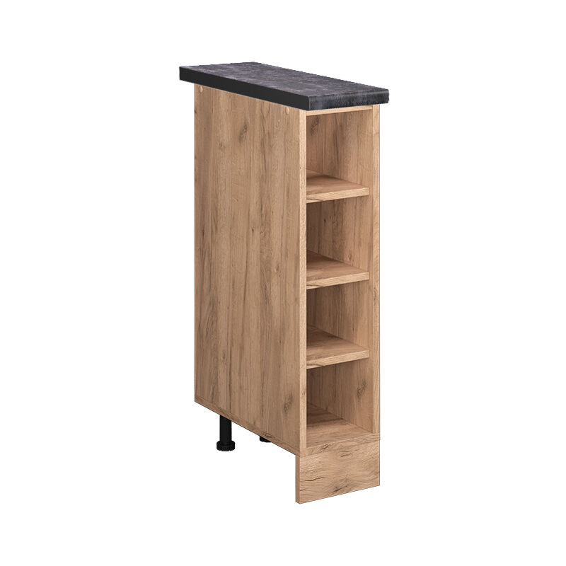foto del prodotto scaffale da cucina r line, quercia dorata, 20 cm , ap antracite vicco