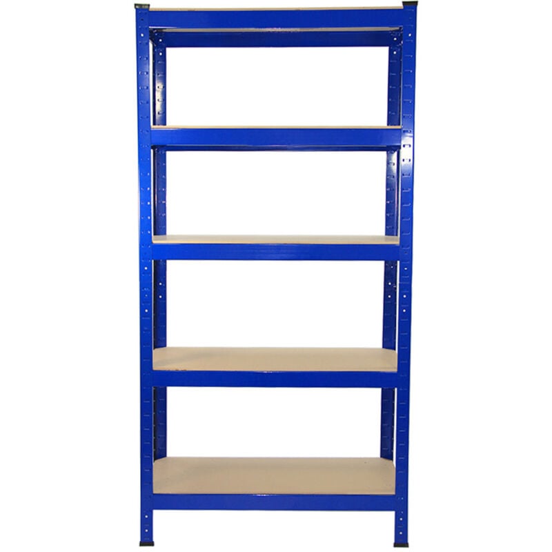 foto del prodotto scaffale da garage ad incastro t-rax scaffali per garage scaffalature officina in acciaio e mdf senza bulloni mensole per garage - blu - 75cm x 30cm