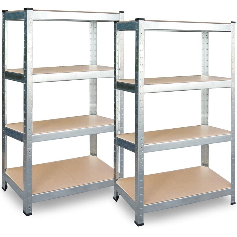 foto del prodotto scaffale da magazzino in metallo, set da 2 pezzi 180 x 90 x 40 cm plonos pl 702