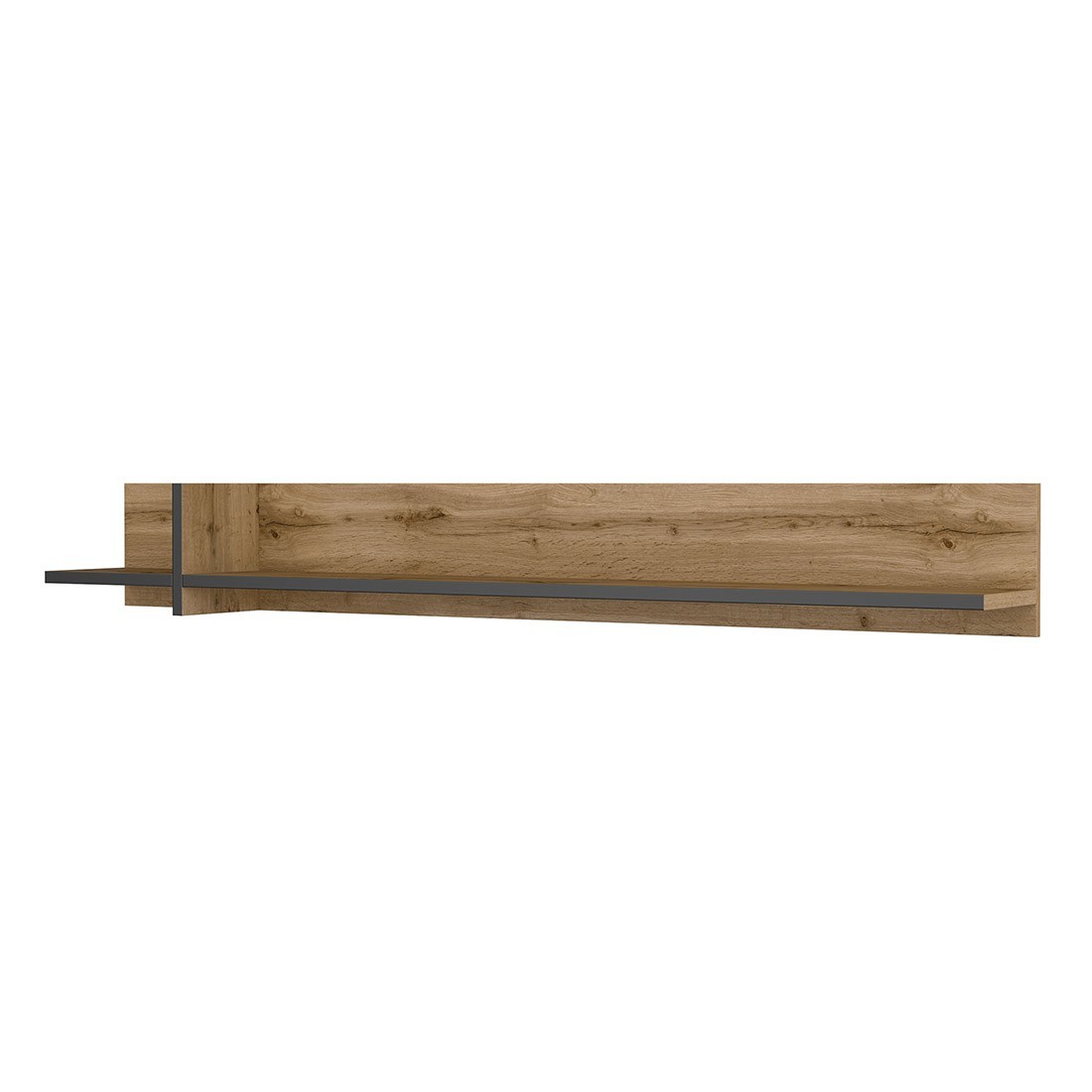 foto del prodotto scaffale da muro 180cm colore rovere e nero. collezione havana.