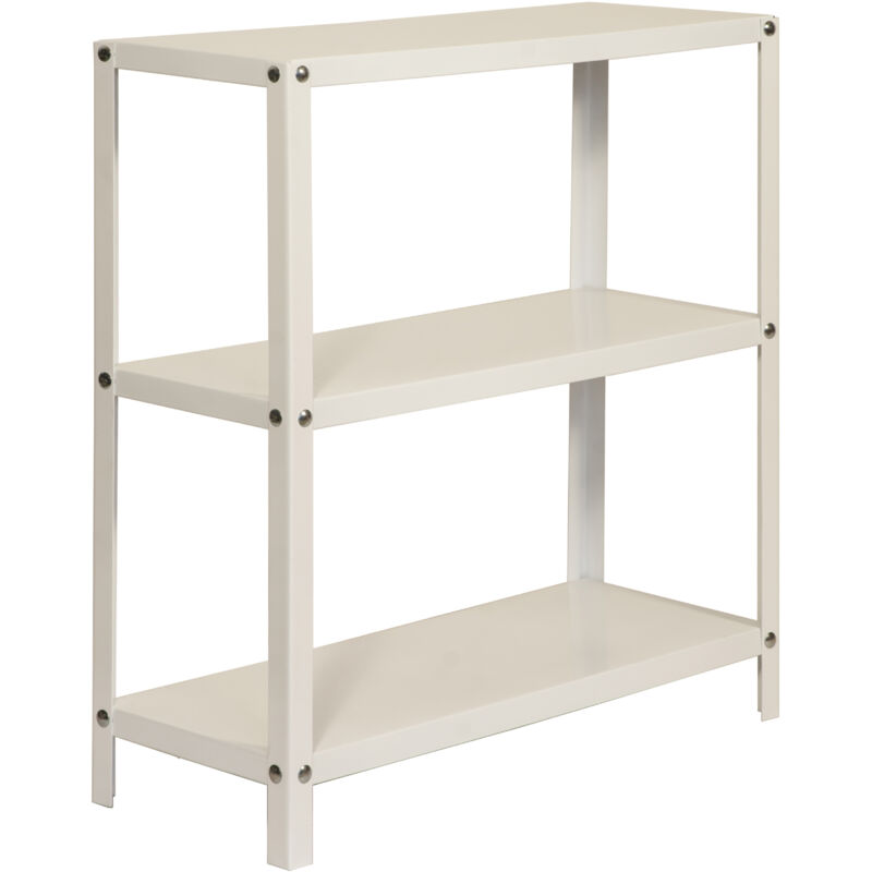foto del prodotto scaffale da ufficio libreria, 900x1000x300 mm, 3 ripiani, 100 kg per ripiano, metallo stile industriale, bianco simon home simonrack