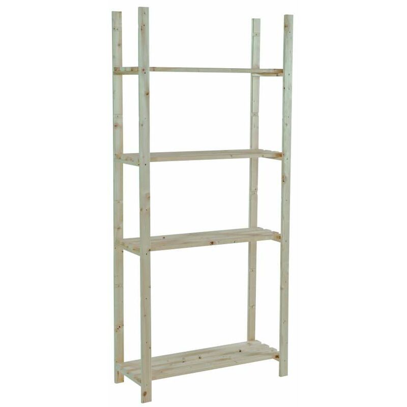 foto del prodotto scaffale in abete 4 ripiani 1750 x 800 x 300 mm