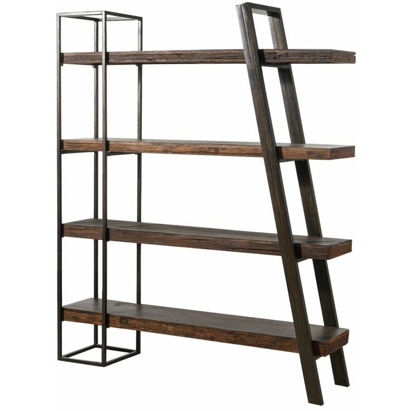foto del prodotto scaffale in legno di acacia legno riciclato 150x35x180 laccato marrone sevilla 10
