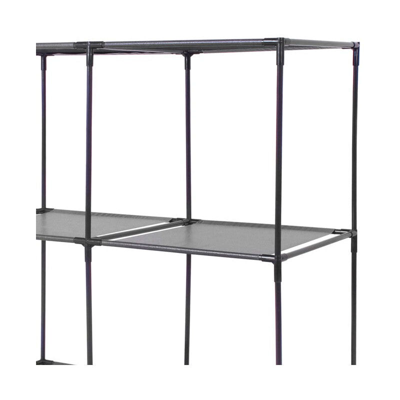 foto del prodotto scaffale in metallo 4 armadietti neri 68,5x34,5xh70cm