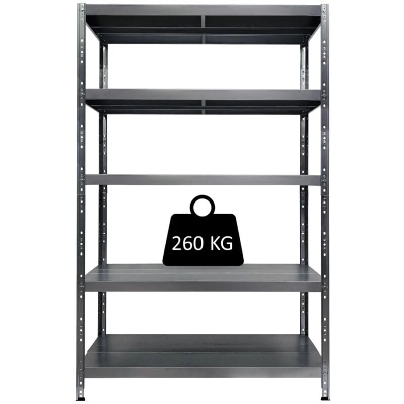 foto del prodotto scaffale in metallo 5 ripiani grima maciste portata 1300 kg 100x40x195 cm