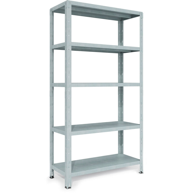 foto del prodotto scaffale in metallo ad incastro 5 ripiani 100x40xh188 cm crosser firenze zincato
