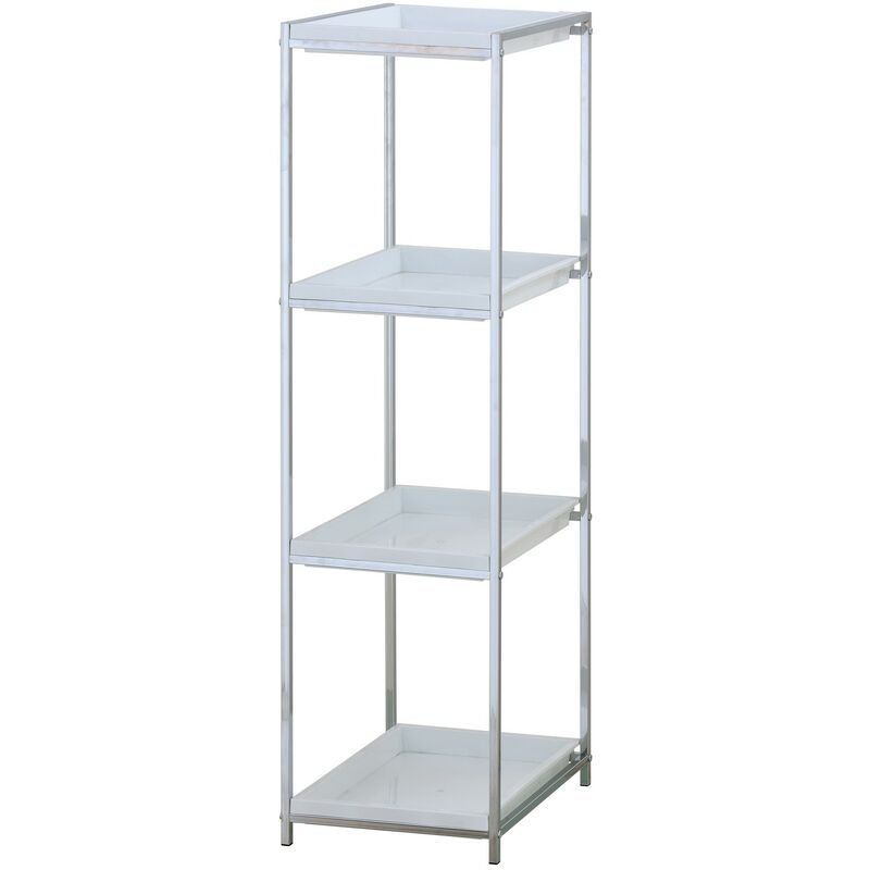 foto del prodotto scaffale in metallo cromato cm. p.38,5 x l.31 x h.115