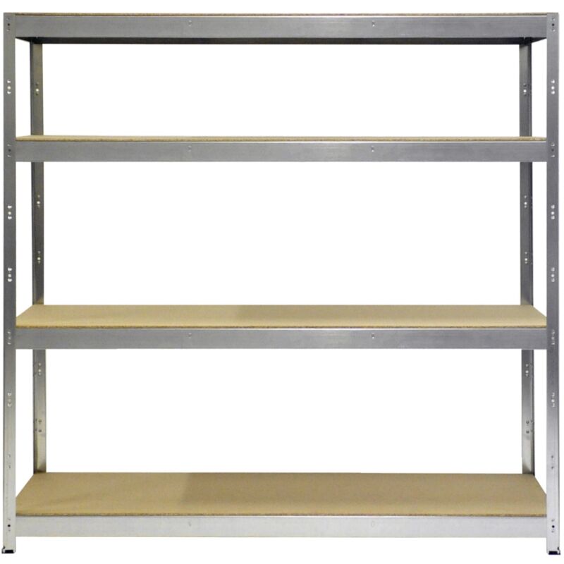 foto del prodotto scaffale in metallo e legno joker in kit con 4 ripiani, 200x70x200 cm grima