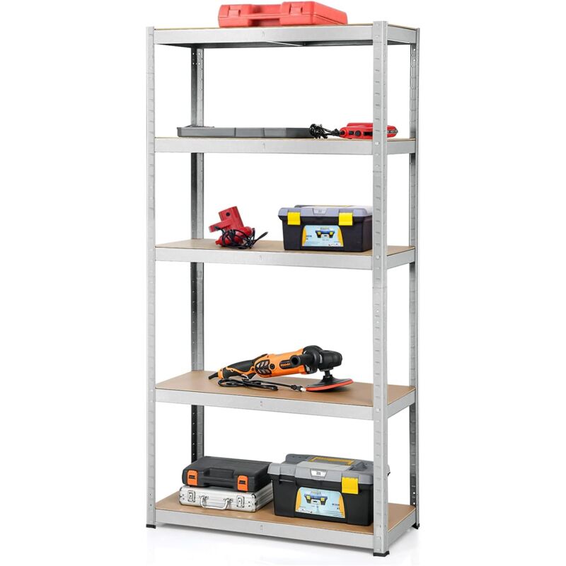 immagine 0 del prodotto scaffale in metallo per garage, magazzino, carichi pesanti argento,90 x 40 x 180 cm goplus