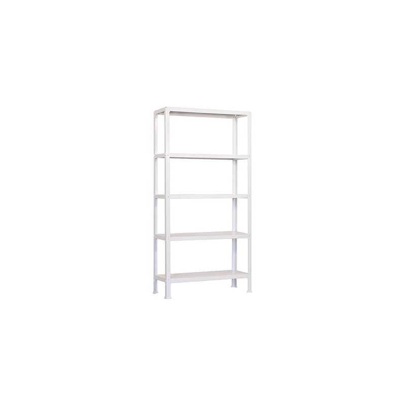 foto del prodotto scaffale in metallo simon rack senza viti colore bianco 5 ripiani 1800x800x400 mm made in spain