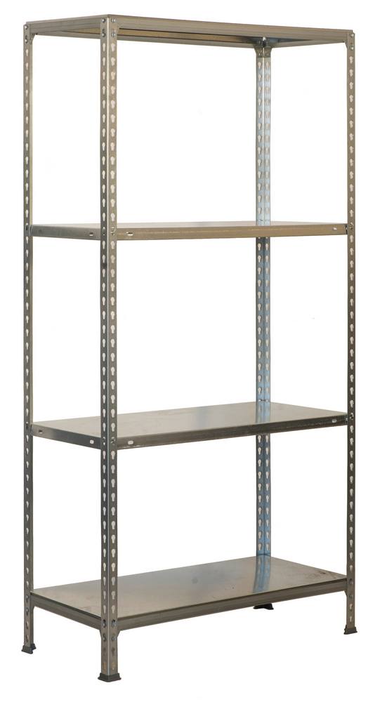 foto del prodotto scaffale in metallo simon rack senza viti colore galvanizzato 4 ripiani 1500x1000x300 mm made in spain