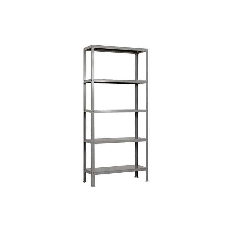 foto del prodotto scaffale in metallo simon rack senza viti colore grigio 5 ripiani 1800x1000x300 mm made in spain