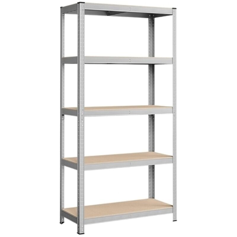 foto del prodotto scaffale in metallo zincato con 5 ripiani mdf rinforzati 90x40x180h cm
