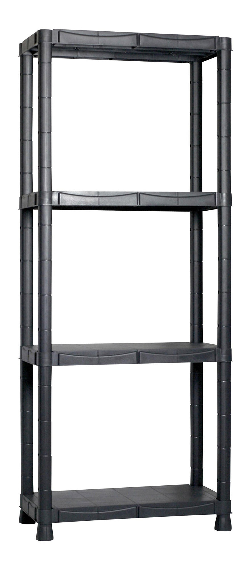 foto del prodotto scaffale in resina antiurto 4 ripiani 60x30x143 cm bauer nero